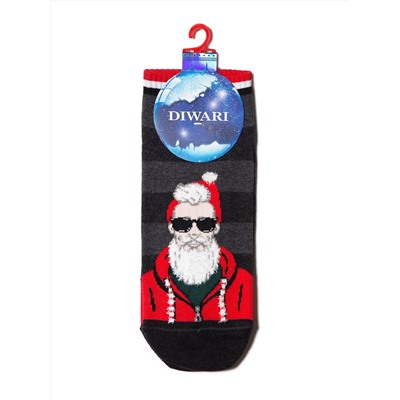 Носки мужские DIWARI Короткие новогодние носки &quot;Модный Санта&quot;