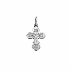 094-1.55 крест из серебра штампованный белый