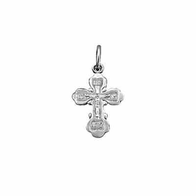094-1.55 крест из серебра штампованный белый
