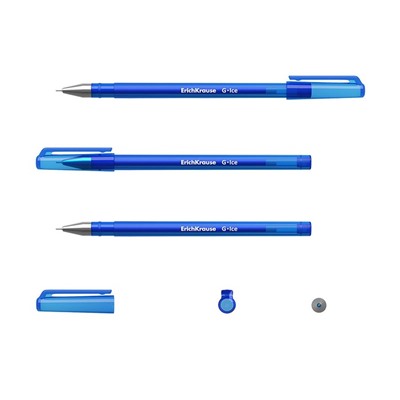 Ручка гелевая ErichKrause G-Ice, чернила синие, узел 0.5 мм, длина линии письма 500 метров