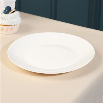 Тарелка обеденная «Nova», d=20 см, белая, фарфор