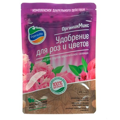 Удобрение "Органик Микс", универсальное, органическое, для роз и цветов, гранулированное, 200 г