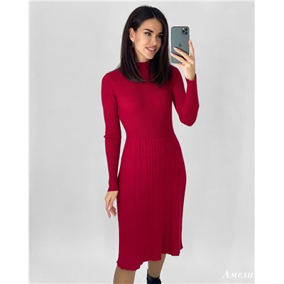 Платье «Амели» (бордовый) One Size