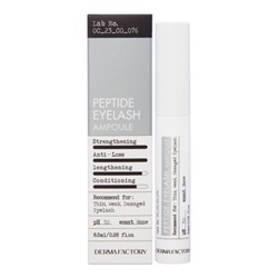 DERMA FACTORY Peptide Eyelash Ampoule Питательная сыворотка для ресниц с пептидами 8,5мл