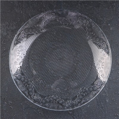 Набор тарелок «Лейси», d=25 см, 6 шт, цвет прозрачный