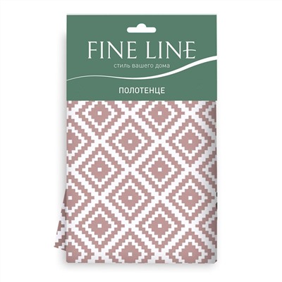 Комплект вафельных полотенец 45х60 (2 шт.) &quot;Fine Line&quot; рис 62077-3 Ромбы бежево-белые