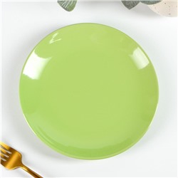 Тарелка керамическая десертная Доляна «Пастель», d=19 см, цвет зелёный