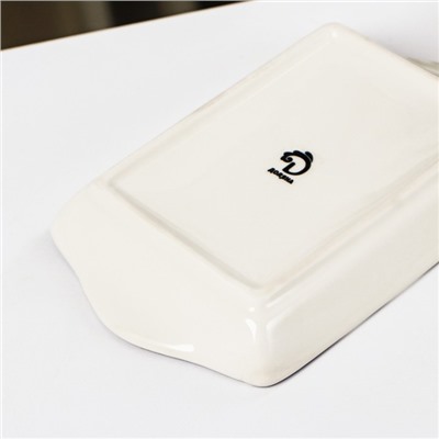 Маслёнка Доляна «Гурман», 19,7×12,5×10,4 см, цвет белый