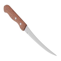 Нож нерж сталь лезвие 13 см 1 мм для филе дерево ручка блистер Albero Mallony (1/144)