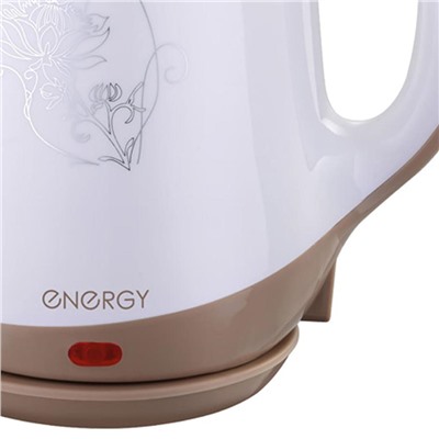Чайник пластиковый электрический 1,8 л 1,5 кВт двойной корпус белый E-265 Energy (1/12)