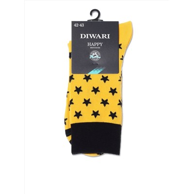 Носки мужские DiWaRi Хлопковые носки HAPPY с рисунком «Звезды»