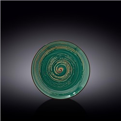Тарелка круглая Wilmax Spiral, d=18 см, цвет зелёный