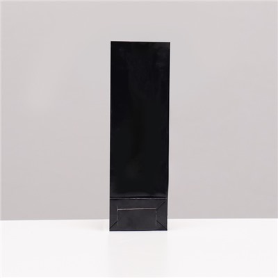 Пакет бумажный фасовочный, чёрный, трёхслойный, глянцевый, 5,5 х 3 х 17 см