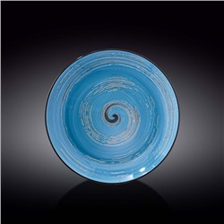 Тарелка глубокая Wilmax Spiral, d=25.5 см, 350 мл, цвет голубой