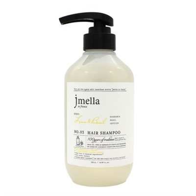 JMELLA IN FRANCE LIME & BASIL HAIR SHAMPOO Шампунь для волос "Мандарин, базилик, ветивер"