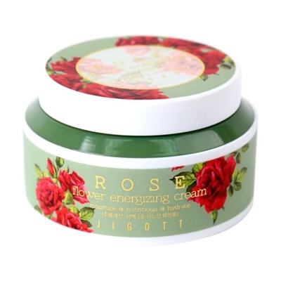 Крем для лица с экстрактом розы JIGOTT ROSE FLOWER ENERGIZING CREAM