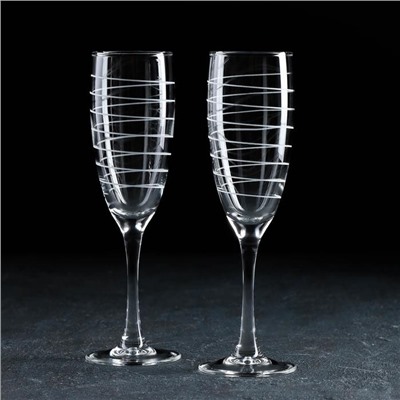 Набор бокалов для шампанского «Серпантин», 170 мл, 2 шт
