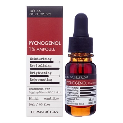 Сыворотка для лица с пикногенолом Derma Factory Pycnogenol 1% Ampoule