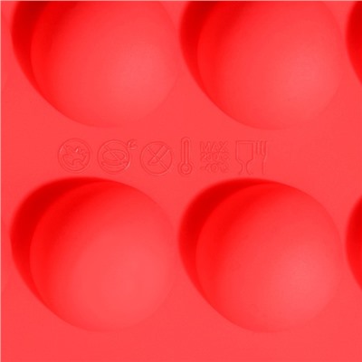 Форма силиконовая для выпечки Доляна «Шарики», 30×17,5 см, 35 ячеек (d=2,5), цвет МИКС