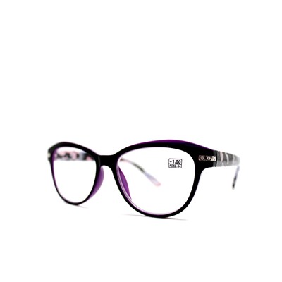 Готовые очки BOSHI - 86033 черный сиреневый цветок