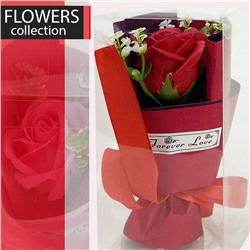 Подарочный набор, букет роза в упаковке,  красного цвета ,18x8x8см