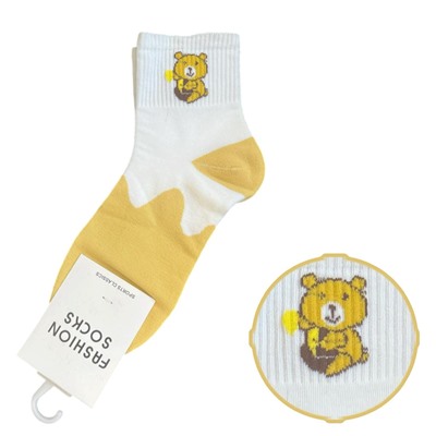 Хлопковые носки FASHION SOCKS (жёлтые)