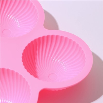 Форма силиконовая для выпечки «Купол», 25×16×3,5 см, 6 ячеек, цвет МИКС