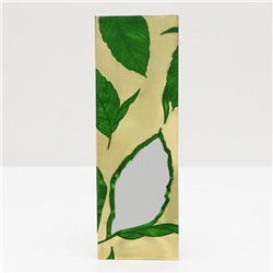 Пакет бумажный фасовочный, 4-хслойный, золотой «Зелёный лист», окно, 8 х 5 х 24 см