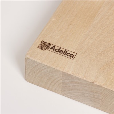 Доска разделочная Adelica «Профи», 60×30×4см, с металлическими стяжками и боковыми ручками, берёза