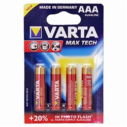 [28718] Элементы питания Varta (4703) LR03 BL-4 MAX TECH (40/400)