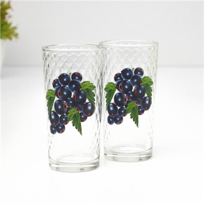Набор питьевой «Фруктово-ягодный микс», 3 предмета: кувшин 1,3 л, стаканы 230 мл, 2 шт, рисунок и цвет МИКС