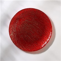 Тарелка «Фейерверк», d=21 см, цвет красный