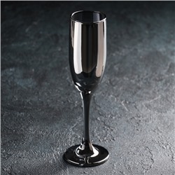 Бокал стеклянный для шампанского «Кьянти», 170 мл, цвет серый