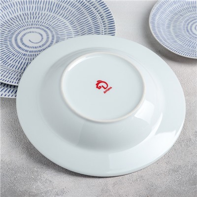 Набор посуды керамический Доляна «Антик», 24 предмета: тарелки d=19,5/20,5/24 см, чайная пара 200 мл, цвет белый