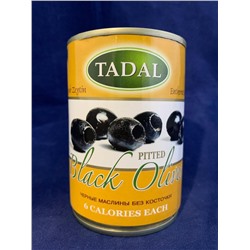 Чёрные маслины без косточки «Tadal» 280 гр