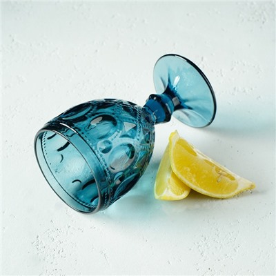Набор бокалов стеклянных Magistro «Варьете», 320 мл, 8,5×16 см, 6 шт, цвет синий