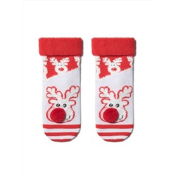 Носки детские Conte-Kids Новогодние носки &quot;Рудольф&quot; с махровой стопой и отворотом