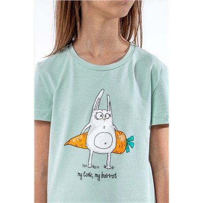 Пижама для девочки Кролик-морковка арт. ПД-009-055