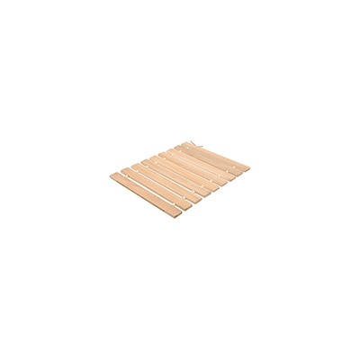 Коврик деревянный, липовая рейка, с орнаментом "Рогожка", 42х35х2 см