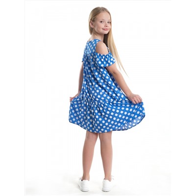 Платье (134-152см) 22-7180(3)голубой горох