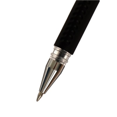 Ручка гелевая 0.5 мм STAFF, резиновый держатель, стержень чёрный
