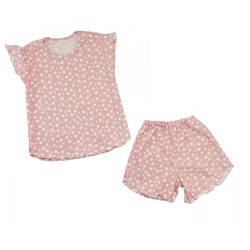Пижама 614/60 горошки на розовом, инт