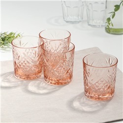 Набор низких стаканов «Зальцбург», 300 мл, 4 шт, цвет розовый