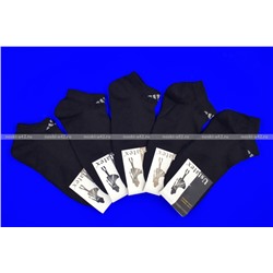 ЮстаТекс носки женские 2с19 спортивные сетка укороченные ЧЕРНЫЕ