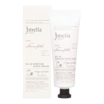 JMELLA IN FRANCE FEMME FATALE PERFUME HAND CREAM Крем для рук "Личи, лилия, ваниль"