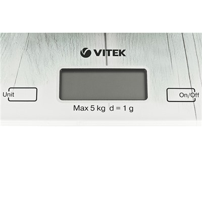Весы кухонные Vitek VT-2424, электронные, до 5 кг, рисунок "Кружки"