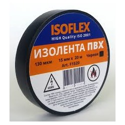 [34038] Изолента ПВХ 15мм*20м черная ISOFLEX арт.F1520
