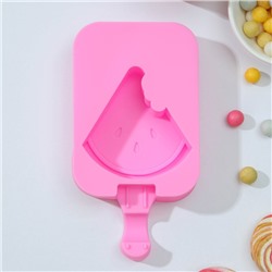 Форма для мороженого Доляна «Арбузная долька», 14×7,5×2,5 см, цвет розовый