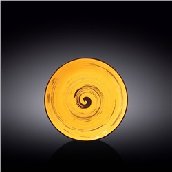 Тарелка круглая Wilmax Spiral, d=18 см, цвет жёлтый