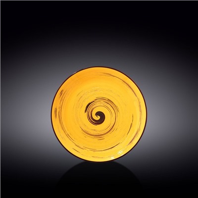 Тарелка круглая Wilmax Spiral, d=18 см, цвет жёлтый